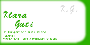 klara guti business card